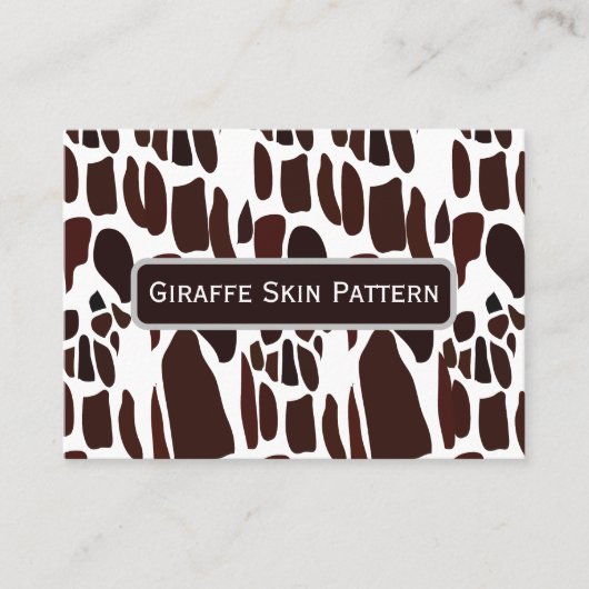 Giraffe Skin Pattern Visitekaartje (Voorkant)