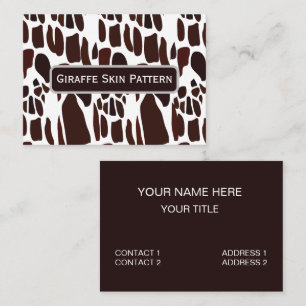 Giraffe Skin Pattern Visitekaartje
