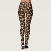 Giraffe Skin Print Textuur Bruine Achtergrond-6524 Leggings (Achterkant)