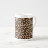 Giraffe Skin Texture Brown Pattern Porselein Kop (Voorkant rechts)