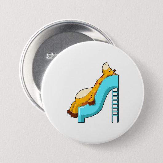 Giraffe Slide Ronde Button 7,6 Cm (Voorkant /achterkant)