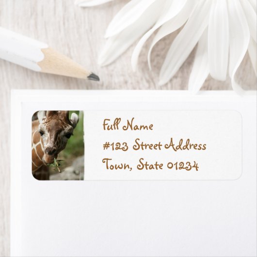 Giraffe Snack retour adreslabel Etiket (Insitu)