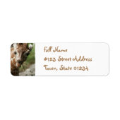 Giraffe Snack retour adreslabel Etiket (Voorkant)