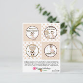 Giraffe Snickerdole Baby shower Cupcake Toppers Briefkaart (Staand voorkant)
