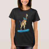 Giraffe Snowboard Wintersport T-shirt (Voorkant)