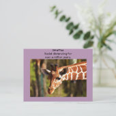 Giraffe Social Distancing Six Feet van Funnycomb Briefkaart (Staand voorkant)