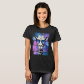 Giraffe Space Glasses Galaxy Zonnebril Meme T-shirt (Voorkant volledig)