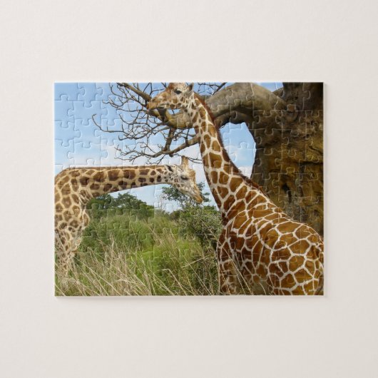 Giraffe spel puzzel legpuzzel (Horizontaal)