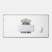 Giraffe Spirit Dier Oude Gravure Shirt Ontwerp Bureaumat (Keyboard & Muis)