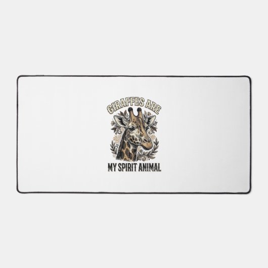 Giraffe Spirit Dier Oude Gravure Shirt Ontwerp Bureaumat (Voorkant)