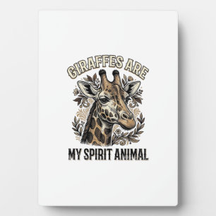 Giraffe Spirit Dier Oude Gravure Shirt Ontwerp Fotoplaat