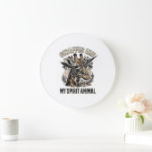 Giraffe Spirit Dier Oude Gravure Shirt Ontwerp Grote Klok (Huis)