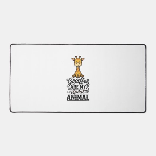 Giraffe Spirit Dier Oudergravure Shirt Desi Bureaumat (Voorkant)