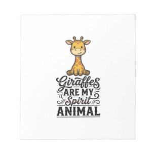 Giraffe Spirit Dier Oudergravure Shirt Desi Notitieblok