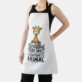 Giraffe Spirit Dier Oudergravure Shirt Ontwerp Schort (Insitu)
