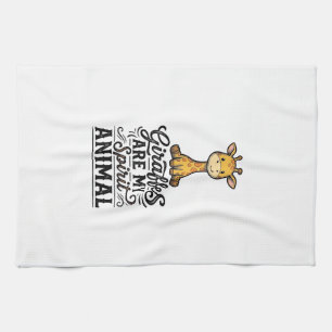 Giraffe Spirit Dier Oudergravure Shirt Ontwerp Theedoek