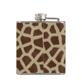 Giraffe Spot Animal Print Monogram Whiskeyfles Heupfles (Achterkant)