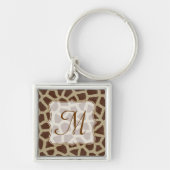 Giraffe Spot Animal Print Wild Cat Safar Sleutelha Sleutelhanger (Voorkant)
