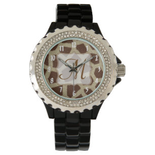 Giraffe Spot Animal Print Wild Cat Safari Horloge