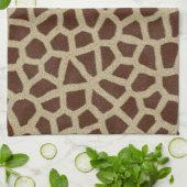 Giraffe Spot Animal Print Wild Keuken Schotel Hand Theedoek (Gevouwen)