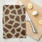 Giraffe Spot Animal Print Wild Keuken Schotel Hand Theedoek (Quarter Fold)