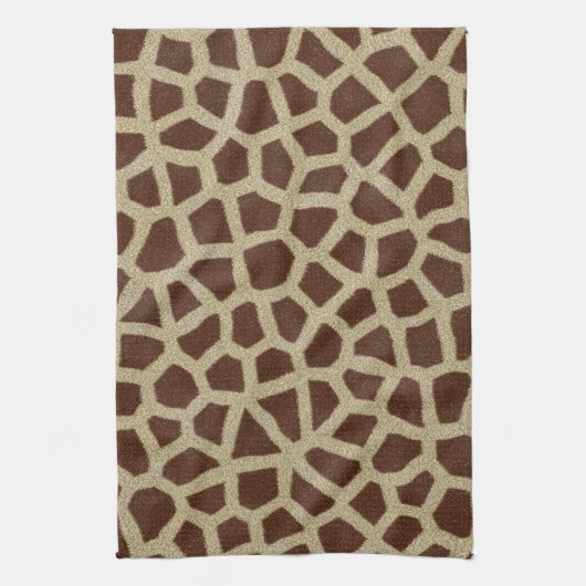 Giraffe Spot Animal Print Wild Keuken Schotel Hand Theedoek (Verticaal)