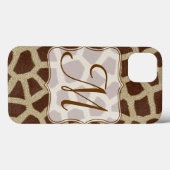 Giraffe Spot Animal Print Wild Monogram IPAD Case (Achterkant (horizontaal))