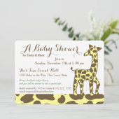 Giraffe Spots Baby shower Kaart (Staand voorkant)