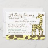 Giraffe Spots Baby shower Kaart (Voorkant)