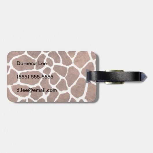 Giraffe spots bagagelabel (Achterkant horizontaal)
