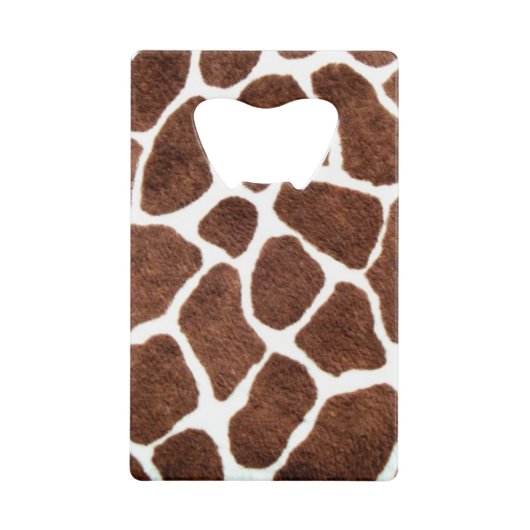 Giraffe spots creditkaart flessenopener (Voorkant)