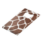 Giraffe spots creditkaart flessenopener (Voorkant Gekanteld)
