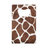 Giraffe spots creditkaart flessenopener (Achterkant)