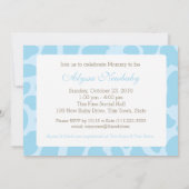 Giraffe Spots en Blue Bow Baby shower Kaart (Achterkant)