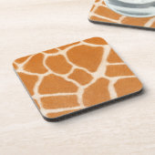 Giraffe spots Exotic Fur Realistic Animal Print Bier Onderzetter (Linkerzijde)