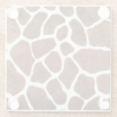 Giraffe spots glazen onderzetter (Achterkant)