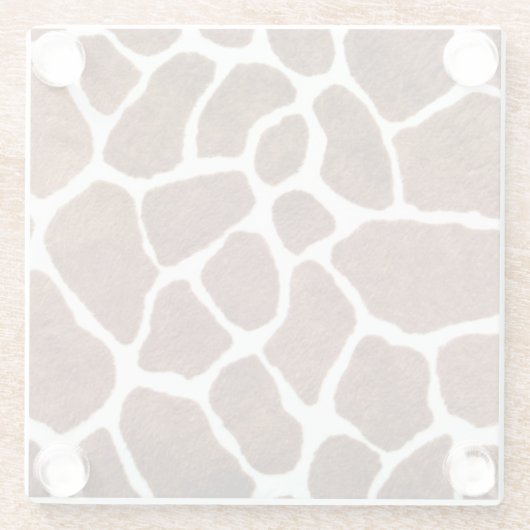 Giraffe spots glazen onderzetter (Achterkant)