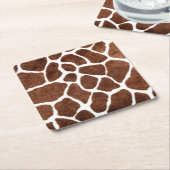Giraffe spots kartonnen onderzetters (Schuin)