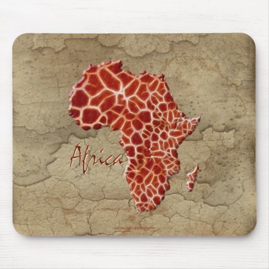 Giraffe Spots Map of AFRICA Wildlife Muismat (Voorkant)