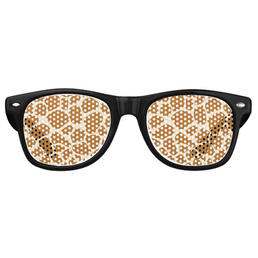 Giraffe Spots Party Shades Retro Zonnebril (Voorkant)