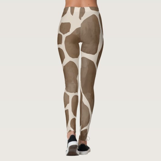 Giraffe Spots Print Pattern Leggings (Achterkant)