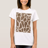 Giraffe Spots Print Pattern T-shirt (Voorkant)