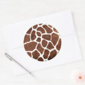 Giraffe spots ronde sticker (Envelop)