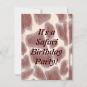 Giraffe Spots Safari Verjaardagsfeest voor kindere Kaart (Voorkant)