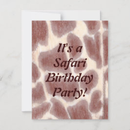 Giraffe Spots Safari Verjaardagsfeest voor kindere Kaart