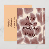 Giraffe Spots Safari Verjaardagsfeest voor kindere Kaart (Voorkant / Achterkant)