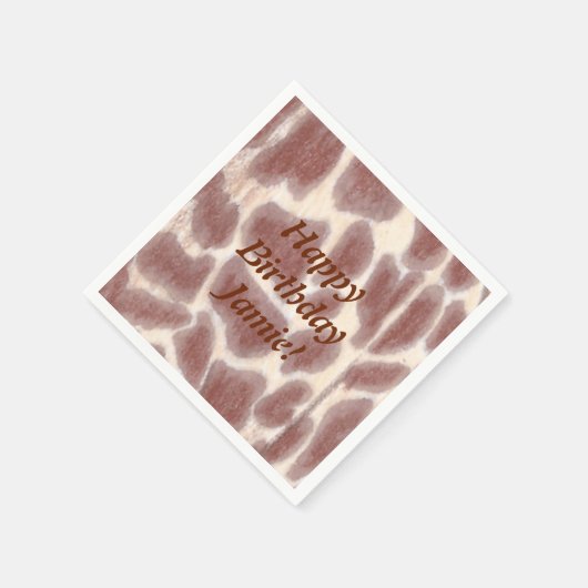 Giraffe Spots Safari Verjaardagsservetten Servetten (Hoek)