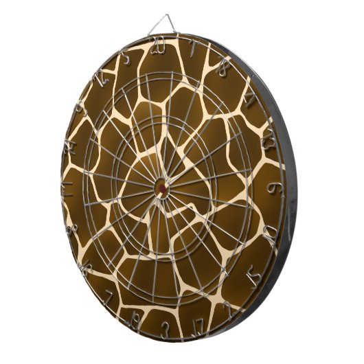 Giraffe Spots Wild Safari Animal Skin Print Dartbord (Voorkant Rechts)