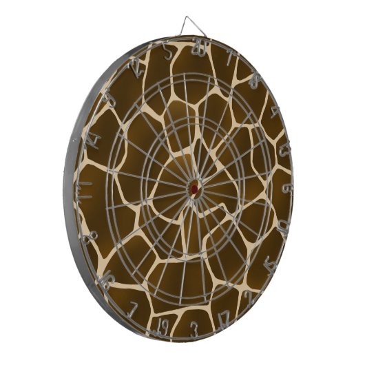 Giraffe Spots Wild Safari Animal Skin Print Dartbord (Voorkant Links)
