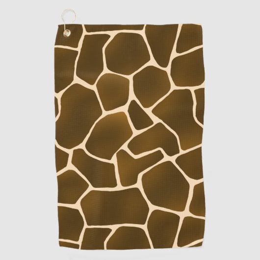 Giraffe Spots Wild Safari Animal Skin Print Golfhanddoek (Voorkant)